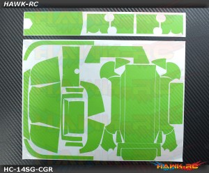 FUTABA 14SG Protector Wraps Skin Carbon Green V2